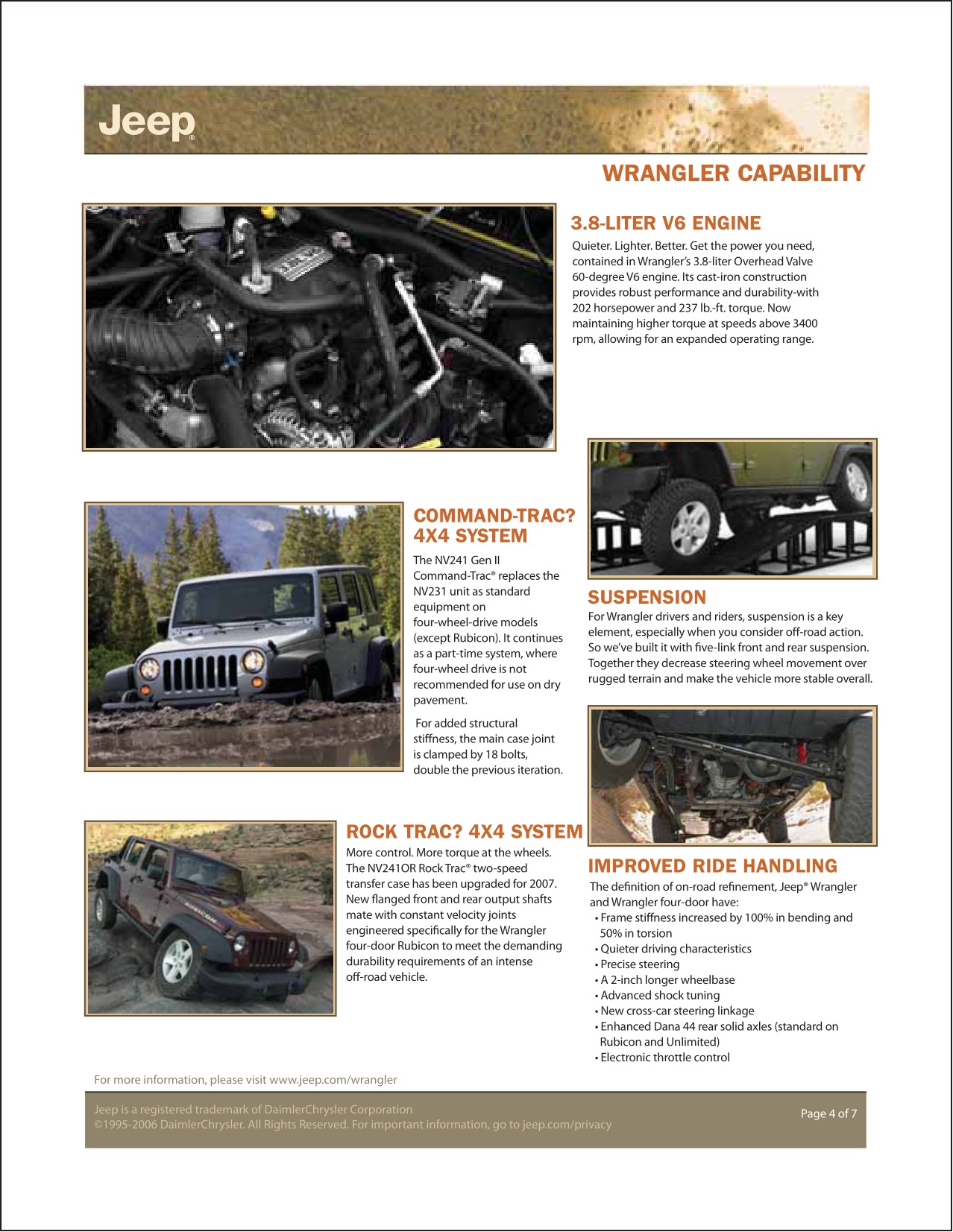 2007 Jeep Wrangler Brochure Page 7